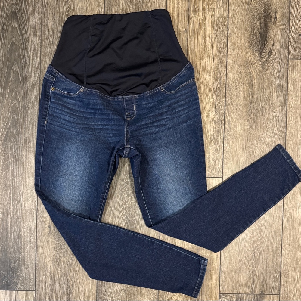 Isabel Maternity by Ingrid & Isabel Skinny Jeans Dark Wash Blue 4/27R Stretch
